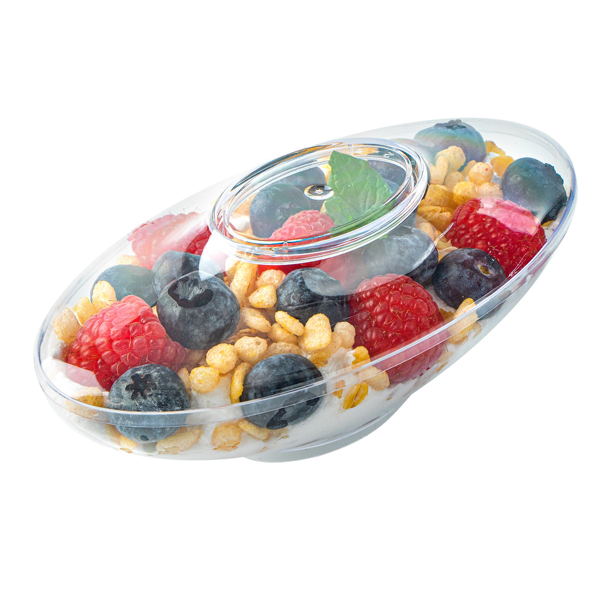 Wholesale Restaurantware 6 oz Oval Clear Plastic Deli Cup with Lid 10 CT-10ct Case Bulk