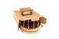 Restaurantware Square Kraft Paper Box - with Pop-Up Handle, Window