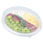 Restaurantware Oval Clear Plastic Ripple Dome Lid