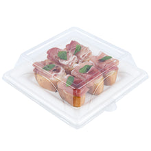 Wholesale Restaurantware Square Clear Plastic Dome Lid - Fits Sugarcane Medium Plate- Bulk