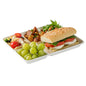 Wholesale Restaurantware Rectangle White Sugarcane Food Tray - 10.5in x 8.5in-100 CT Bulk