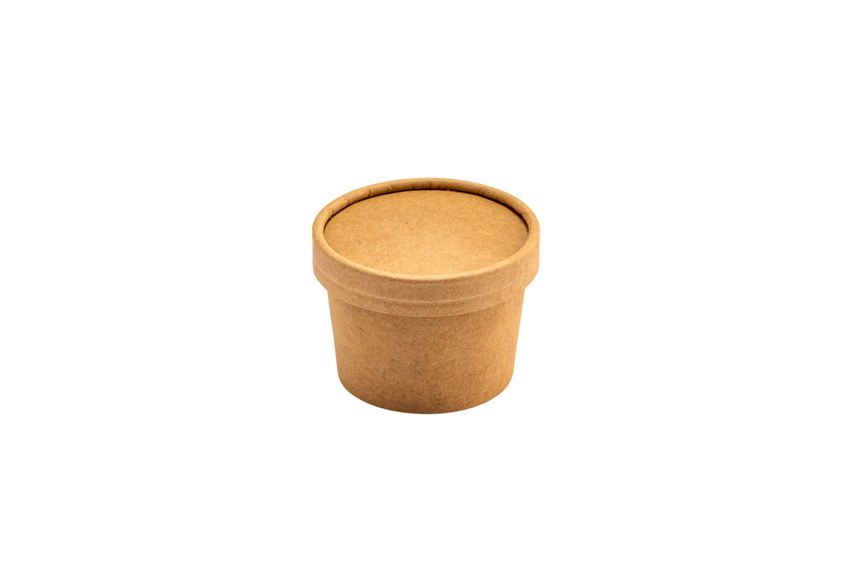 Wholesale Restaurantware Coppetta Round Kraft Paper To Go Cup Lid - Fits 4 oz 50 CT- Bulk