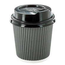Restaurantware Black Plastic Coffee Cup Lid - Fits 4 oz 25 CT