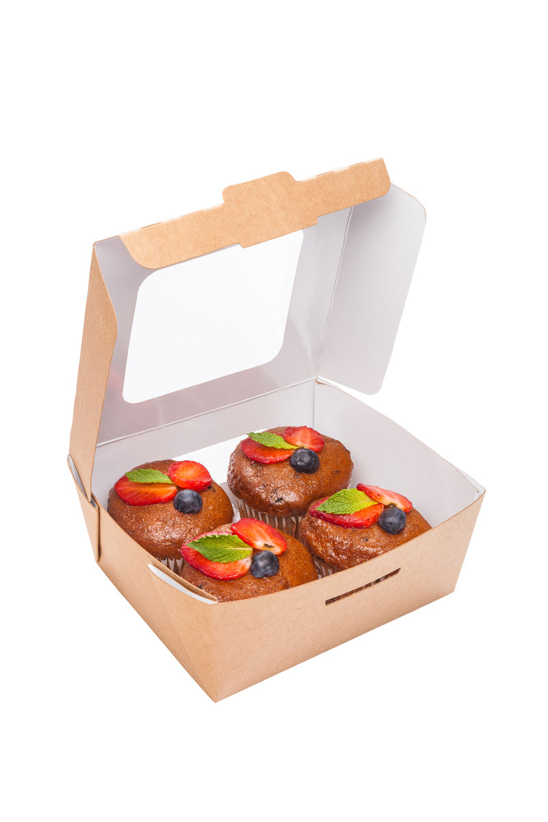 Wholesale Restaurantware 28 oz Rectangle Kraft Paper Small Bio Lunch Box 50 CT-4ct Case Bulk