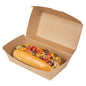 Restaurantware Rectangle Kraft Paper Sandwich Clamshell Container