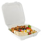 Wholesale Restaurantware 32 oz White Sugarcane Clamshell Container- Bulk