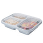 Wholesale Restaurantware 30 oz Silver Plastic Tamper-Evident 3-Compartment Container 25 CT-4ct Case Bulk
