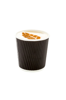 Wholesale Restaurantware 4 oz Black Paper Coffee Cup - Ripple Wall 25 CT- Bulk