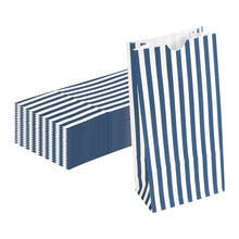 Wholesale Restaurantware Blue & White Stripe Paper Bag, 2 lb- Bulk