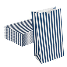 Wholesale Restaurantware Blue & White Stripe Paper Bag, 4 lb- Bulk