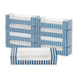 Restaurantware Blue and White Stripe Paper Box