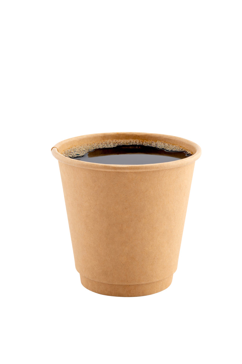 Restaurantware 8 oz Kraft Paper Coffee Cup - Double Wall 25 CT