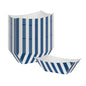 Restaurantware 2 oz Blue & White Stripe Paper Boat 50 CT
