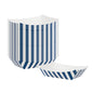 Wholesale Restaurantware 4 oz Blue & White Stripe Paper #25 Boat 50 CT-8ct Case Bulk
