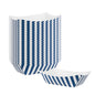 Wholesale Restaurantware 6 oz Blue & White Stripe Paper #40 Boat 50 CT-8ct Case Bulk