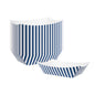 Wholesale Restaurantware 1 lb Blue & White Stripe Paper #100 Boat 50 CT- Bulk