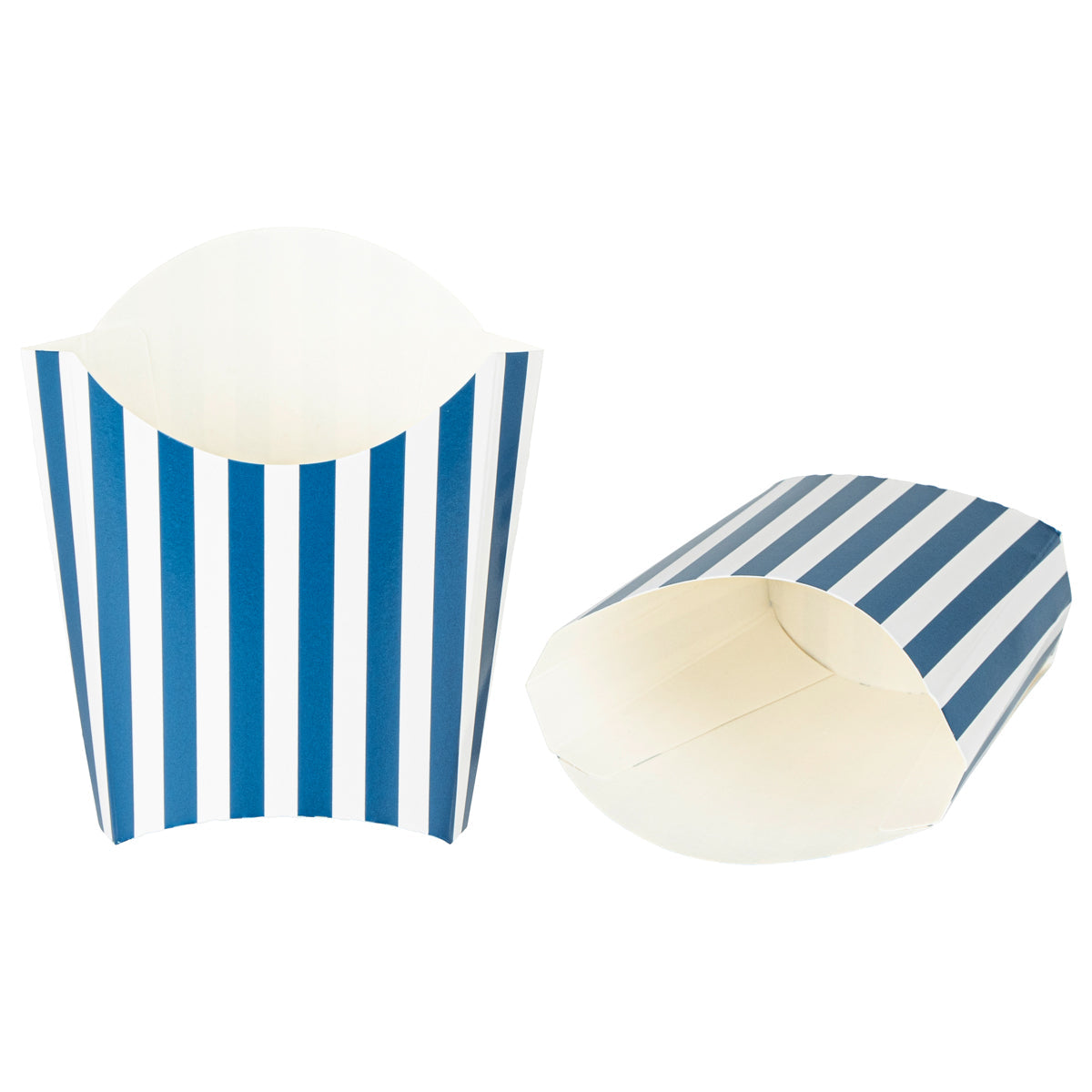 Restaurantware 2 oz Blue & White Stripe Paper Container