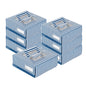 Restaurantware Square Blue and White Stripe Paper Box