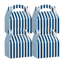 Wholesale Restaurantware Blue & White Stripe Paper Lunch Box 25 CT- Bulk