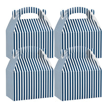 Wholesale Restaurantware Blue & White Stripe Paper Lunch Box 25 CT- Bulk