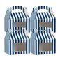 Restaurantware Blue & White Stripe Paper Lunch Box 25 CT