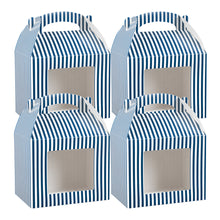 Wholesale Restaurantware Blue & White Stripe Paper Lunch Box 25 CT-4ct Case Bulk