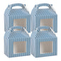 Restaurantware Blue & White Stripe Paper Lunch Box 25 CT