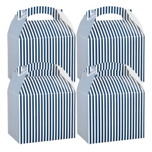 Wholesale Restaurantware Blue & White Stripe Paper Lunch Box 25 CT- Bulk