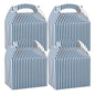Wholesale Restaurantware Blue & White Stripe Paper Lunch Box 25 CT-4ct Case Bulk