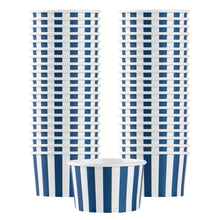 Wholesale Restaurantware 3 oz Round Blue & White Stripe Paper Cup 50 CT- Bulk