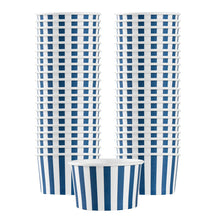 Wholesale Restaurantware 5 oz Round Blue & White Stripe Paper Cup 50 CT-4ct Case Bulk