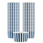 Restaurantware 8 oz Round Blue & White Stripe Paper To Go Cup 50 CT