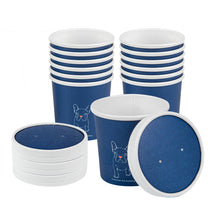 Wholesale Restaurantware Round Blue & White Stripe Paper Soup Container Lid 25 CT- Bulk