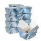Wholesale Restaurantware 30 oz Rectangle Blue & White Stripe #1 Take Out Container 50 CT-4ct Case Bulk