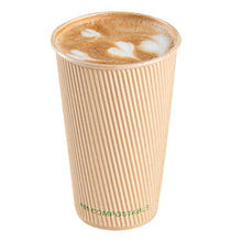 Wholesale Restaurantware 16 oz Kraft Paper Coffee Cup 25 CT- Bulk