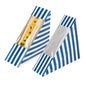 Restaurantware Triangle Blue & White Stripe Paper Small Sandwich Box 25 CT