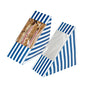 Wholesale Restaurantware Triangle Blue & White Stripe Paper Medium Sandwich Box 25 CT- Bulk