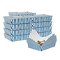 Wholesale Restaurantware 49 oz Rectangle Blue & White Stripe #2 Take Out Container 50 CT-4ct Case Bulk