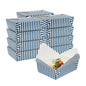 Wholesale Restaurantware 71 oz Rectangle Blue & White Stripe #3 Take Out Container 50 CT-4ct Case Bulk