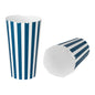 Restaurantware 20 oz Blue & White Stripe Paper To Go Fry Cup