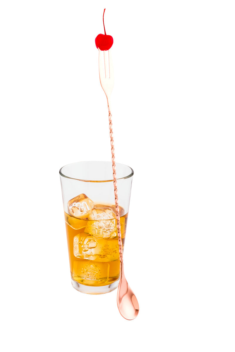 Wholesale Restaurantware Copper-Plated Stainless Steel Trident Barspoon - 12in-1 CT Bulk