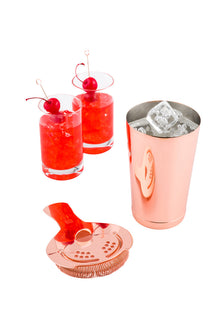 Wholesale Restaurantware 16 oz Copper-Plated Stainless Steel Boston Shaker - Weighted- Bulk