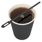 Wholesale Restaurantware Black Plastic Keyhole Coffee Stirrer - 6in 100 CT- Bulk