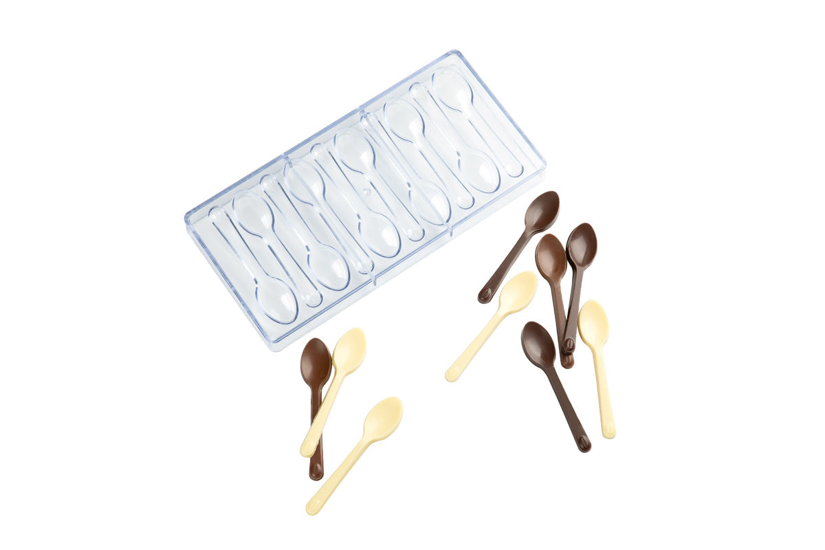 Wholesale Restaurantware Polycarbonate Spoon Candy/Chocolate Mold - 10-Compartment-10 CT Bulk