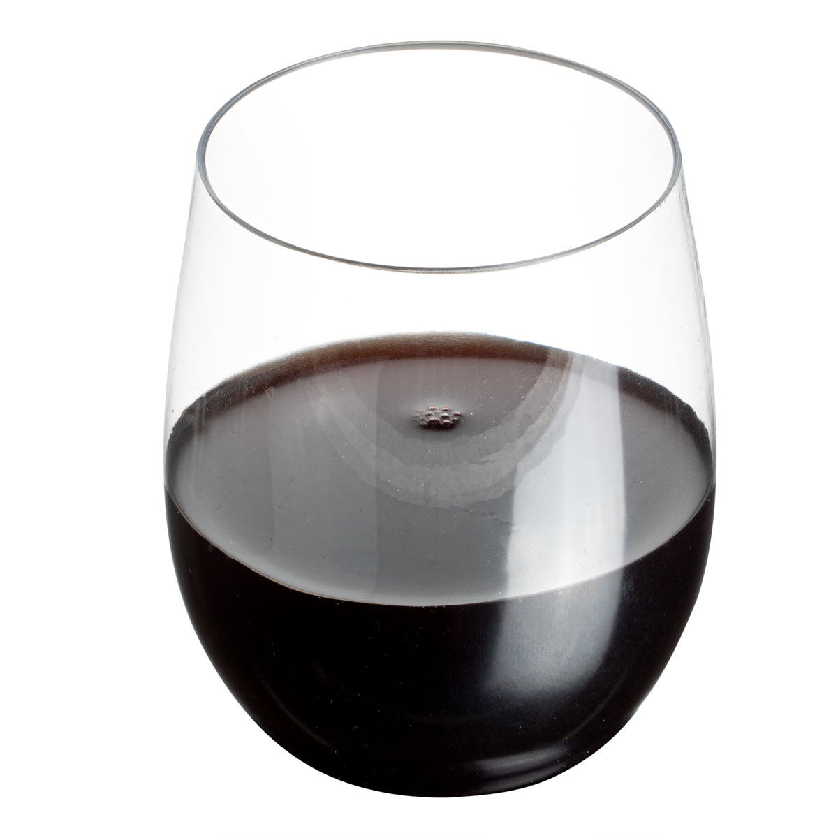 Wholesale Restaurantware 12 oz Clear Plastic Stemless Wine Glass- Bulk