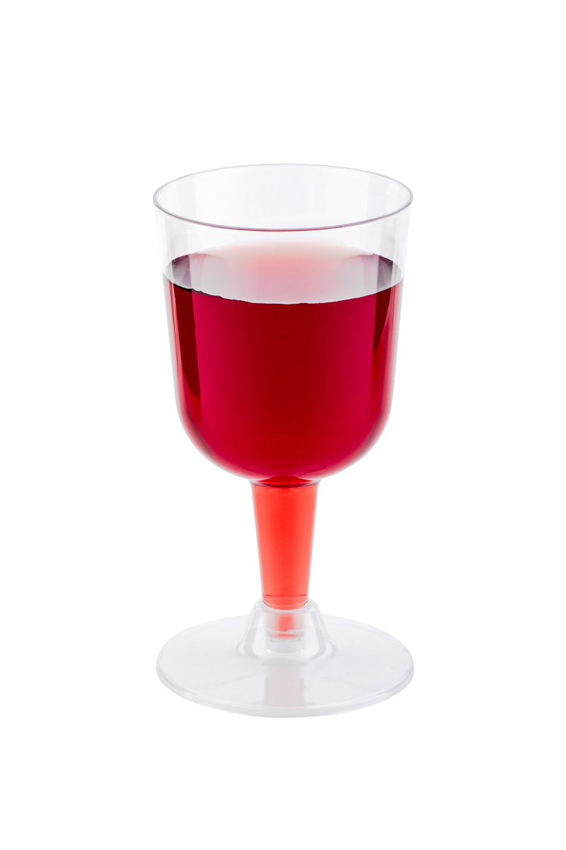 Wholesale Restaurantware 4 oz Round Clear Plastic Calice Wine Glass 10 CT-10ct Case Bulk