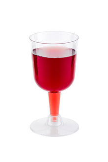 Wholesale Restaurantware 4 oz Round Clear Plastic Calice Wine Glass 10 CT-10ct Case Bulk