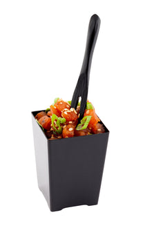 Wholesale Restaurantware Black Bamboo Mini Fork - 3.5in-100 CT Bulk