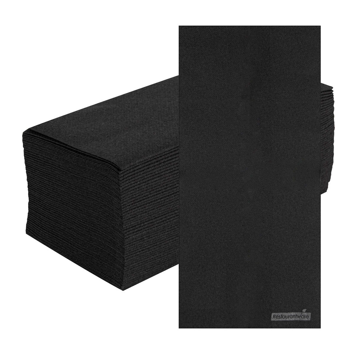 Wholesale Restaurantware Rectangle Black Paper Linen-Feel Guest Towel - Air Laid 50 CT-12ct Case Bulk