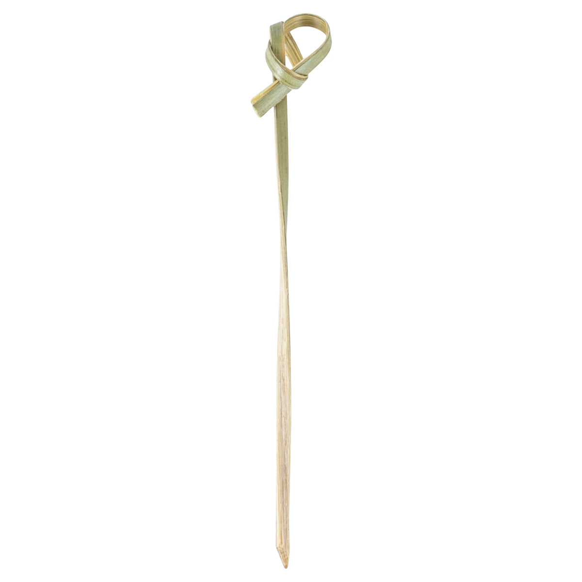 Wholesale Restaurantware Natural Bamboo Twisted Knot Pick - 4in x.5in 100 CT- Bulk